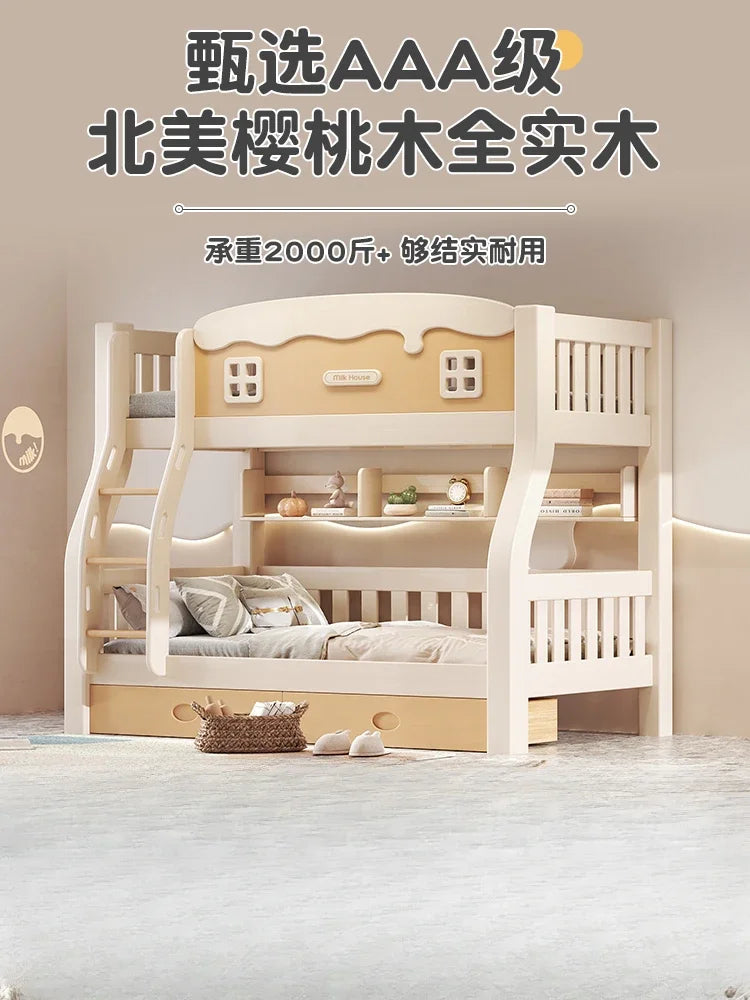 All Solid Wood Bunk Beds; Economical Upper and Lower Design