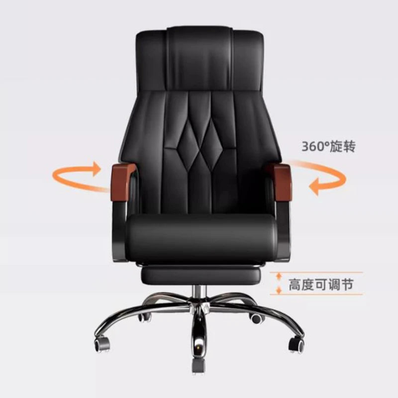 Luxurious ergonomic office chair, swivel, adjustable, modern study furniture.