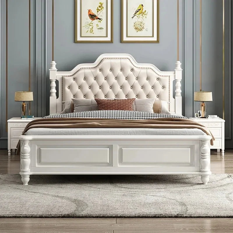 Nordic Luxury Modern Bed – Affordable Green Twin/King with Wood and Leather Storage