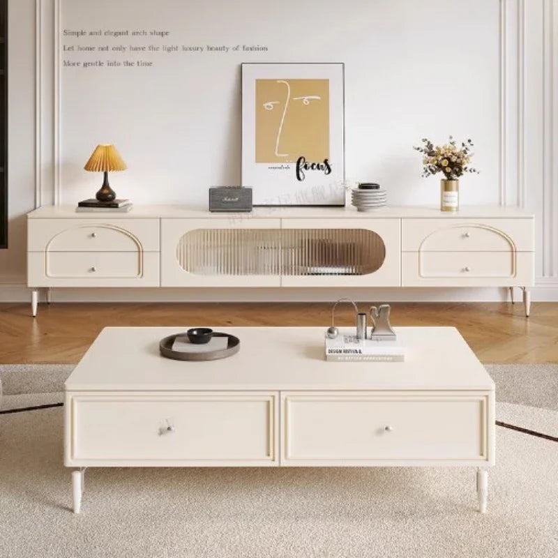 White Cute Nordic Tv Cabinet Doors Living Room Modern Stand Home Tv Cabinet Storage Drawer Mueble Para Televisor House Furniture