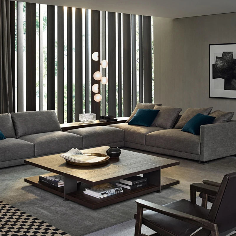 Modern minimalist Nordic square coffee table