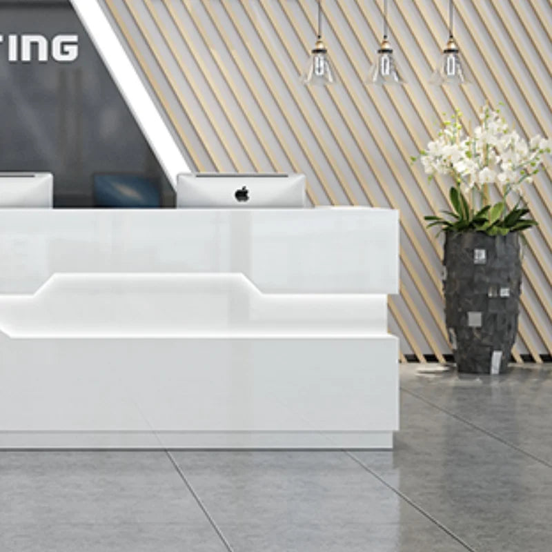 Modern Reception Desk and Long Counter for Beauty Centers