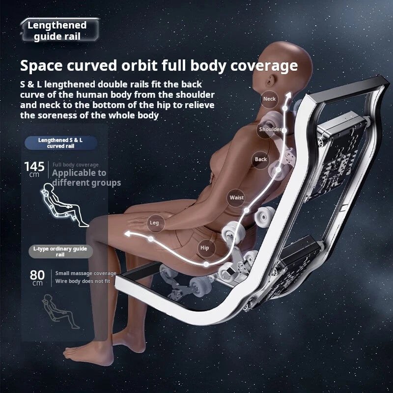 C122 Electric AI Voice Command 4D Zero Gravity Massage Chair – Yamaguchi Full Body Massager with Heating Pad and LCD Display.