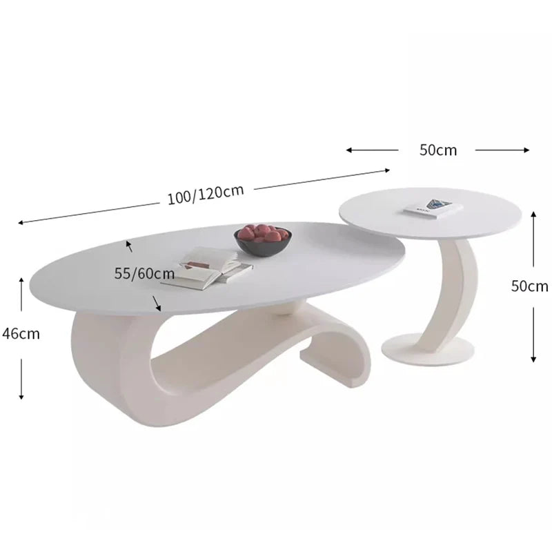 Fashionable Round Coffee Table Premium Minimalist Large Nordic Side Table Elegant Aesthetic Mesa Auxiliar Salon Home Furniture