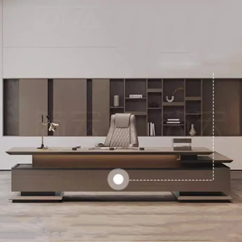 Standing Computer Office Desk Luxury L Shape Conference Laptop Desk Table Boss Console Escritorio Con Cajones Home Furniture