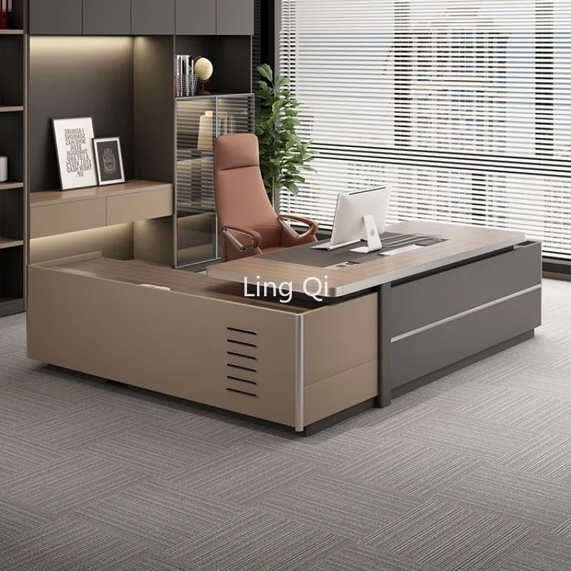Multifunctional L-Shaped Office Desk