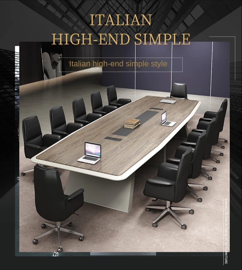 Modern Boardroom Conference Table & Chairs Set for 10-12 people