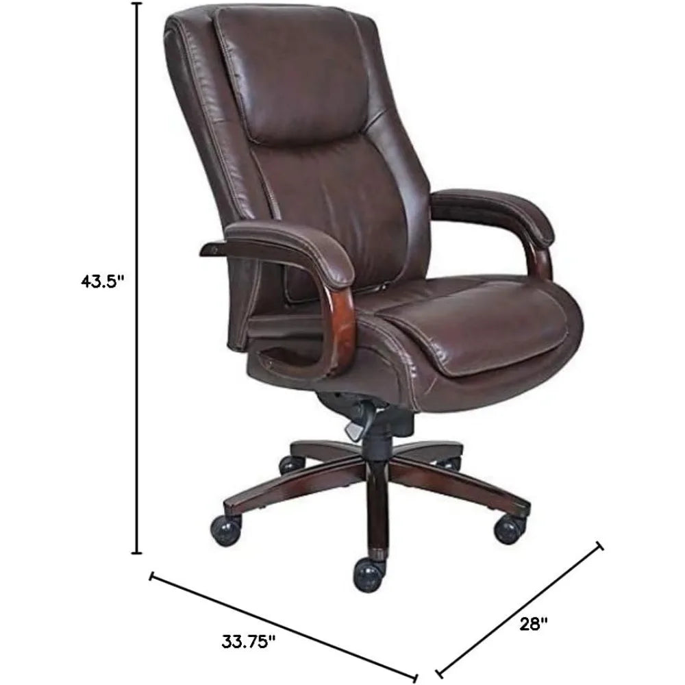 Office Chair,Traditional High Back with Upholstered Seat and Built-in Lumbar Support,Ergonomic,Composite Leather Executive Chair