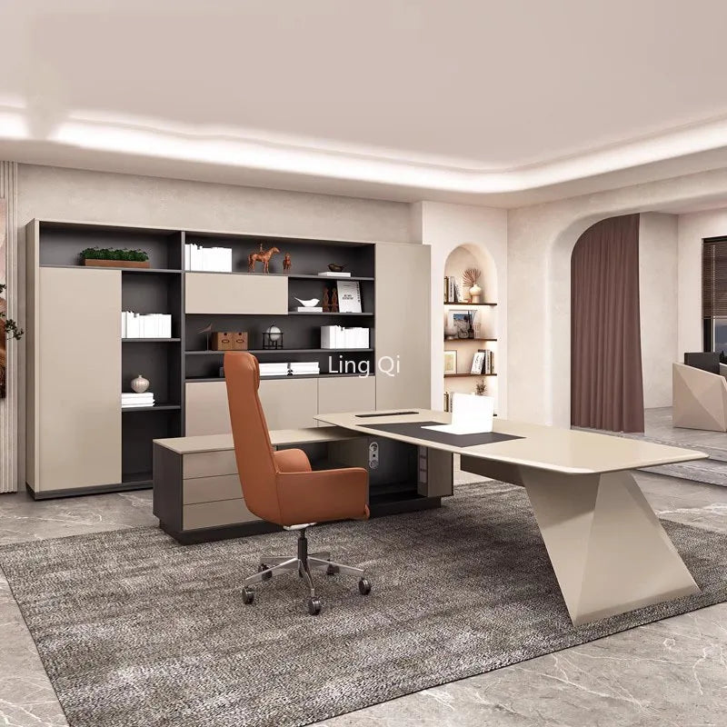 Designer L-shaped vanity office desk