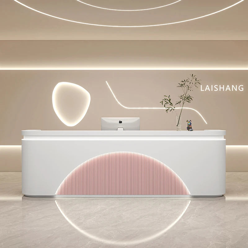 Table Atelier Office Secretary Furniture Reception Desk Modern Aesthetic Salon Counter Cosmetics Leggio Center Advanced WJX