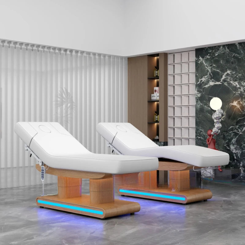 Barber Chair & Ceragem Beauty Salon Electric Bed – Foldable Aesthetic Stretcher, Spa Auxiliary Table for Lashes, Pedicure & Nails