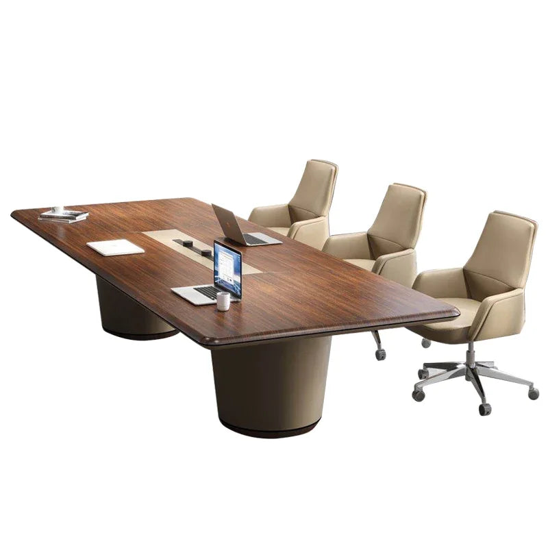 Modern Rectangular Conference Table & Chair Set