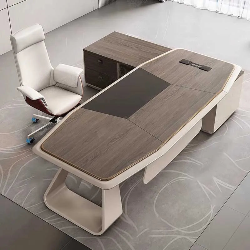 Corner Large Office Desk Organizer Storage Bedroom Coffee Gaming Office Desk Computer Home Drawers Table De Bureau Furniture