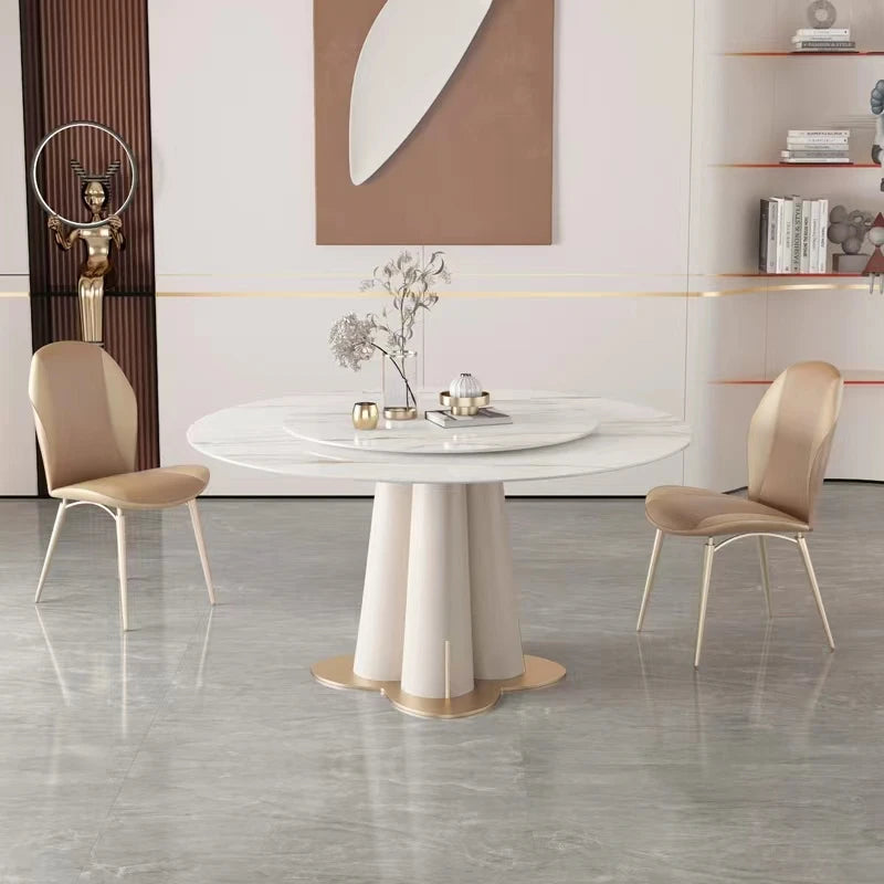 High-end round console dining table for small apartments