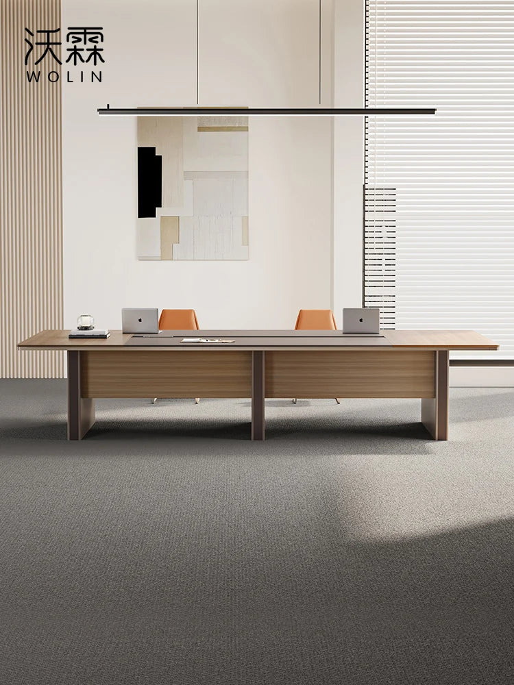 Minimalist modern Large Conference Table & Chair Set