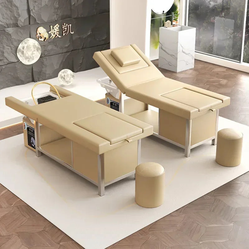 Japanese Head Spa Washbasin – Porcelain Shampoo Unit with Backwash for Hairdressing Salons