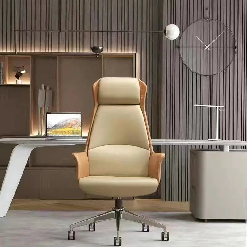 Luxury office chair with neck rest