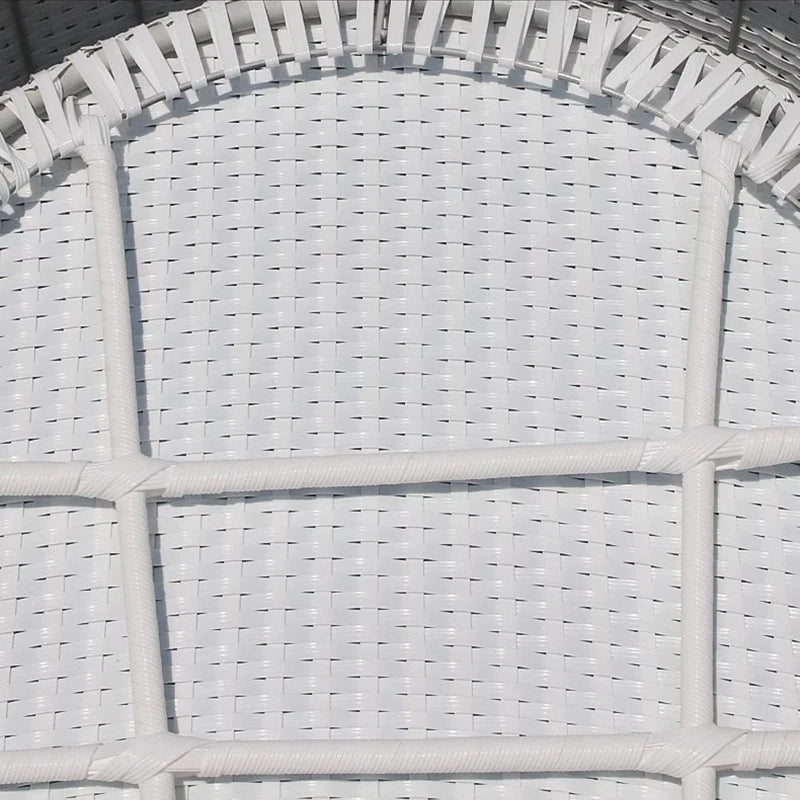 9-Piece Handmade Rattan Garden Furniture Set: Flower-Shaped Sectional Sofa, Ottoman, and Wicker Chairs for Outdoor Patios.