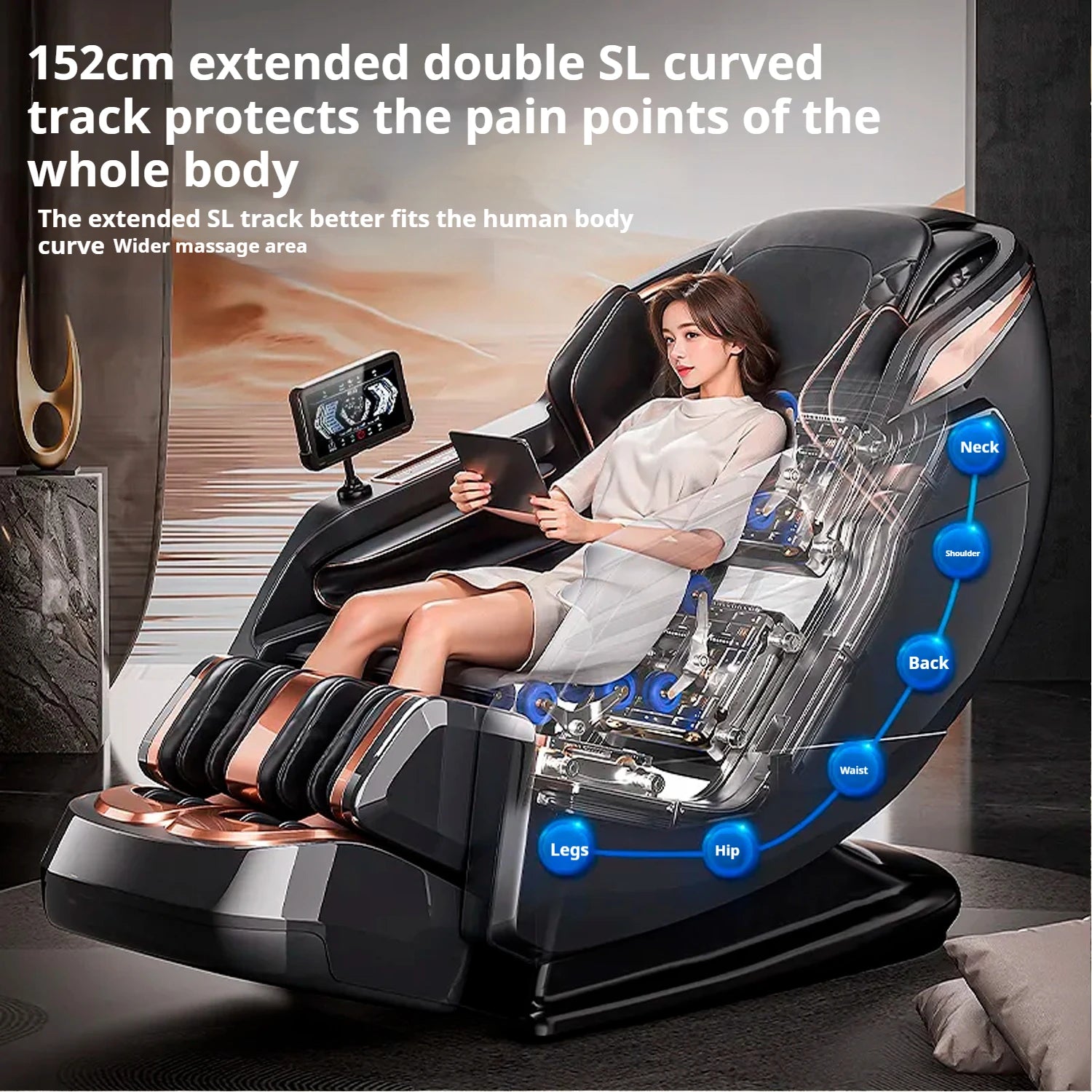 Three Years Warranty 4D Zero Gravity SL Track Massage Chair Full Body Airbag Office Chair Home 3D AI Voice control Massage Sofa