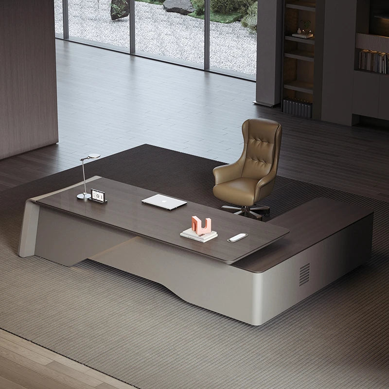 Boss Desk – Office Desk & Chair Combination, CEO Desk, Large Executive Desk, Office Furniture
