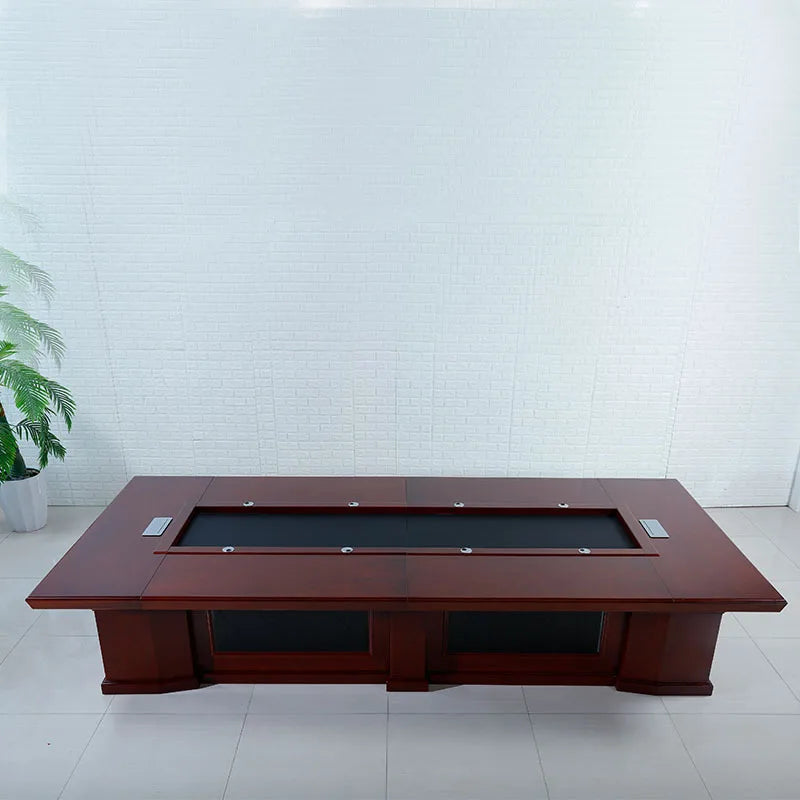 Simple, fashionable, rectangular conference table, long table, business fair table