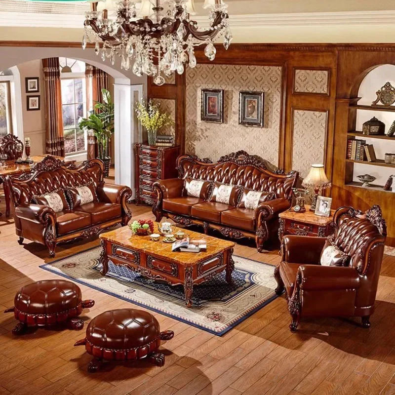 Designer Modern Living Room Sofas—Luxury Leather Recliners and Lazy Sofas