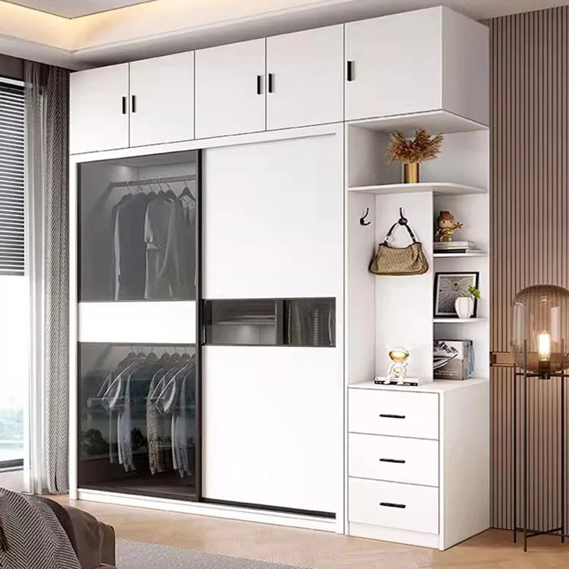 Luxury Modern Wardrobes Display Mirror Clothing Rack Wooden Nordic Cabinets Organizer Glass Closets Abiertos Salon Furniture