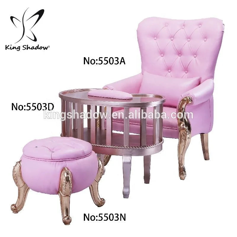 Best-Selling Gold Nail Desk – Wooden Beauty Salon Cage-Shape Nail Table, Manicure Table & Nail Salon Furniture