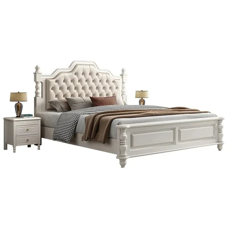 Nordic Luxury Modern Bed – Affordable Green Twin/King with Wood and Leather Storage