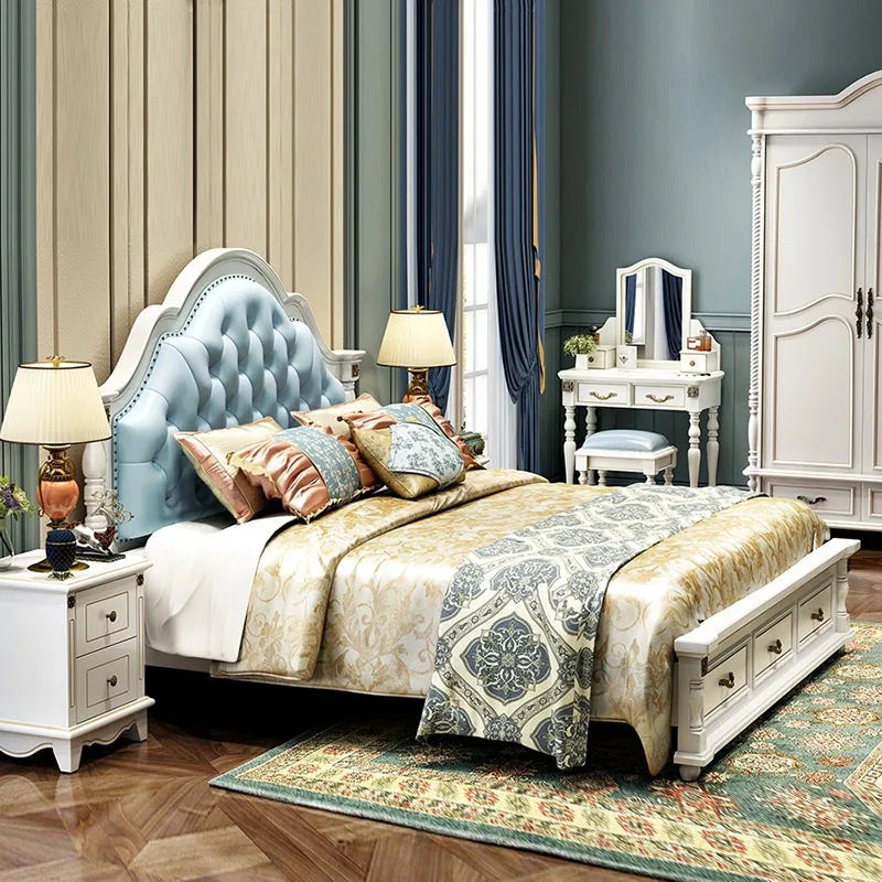 Unique Queen Frame Double Bed Simple Luxury Wooden Hotel King Size Double Bed Nordic Modern Letto Matrimoniale Bedroom Furniture