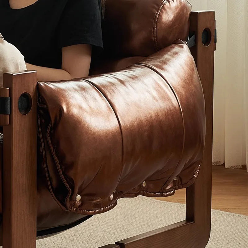 Luxury Fancy Living Room Chair Modern Nordic Occasional Leather Chair Lounge Retro Cadeira Design Furniture