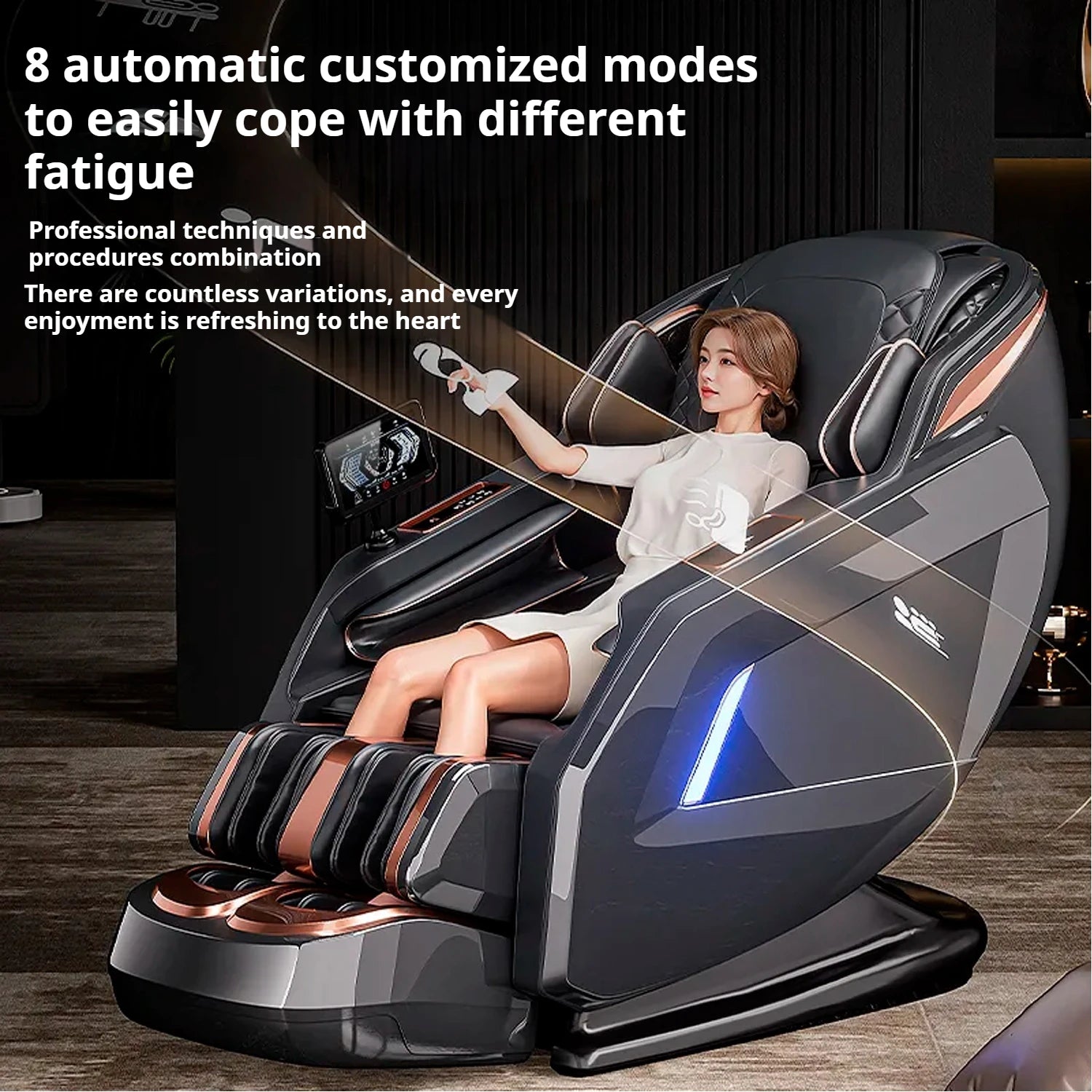 Three Years Warranty 4D Zero Gravity SL Track Massage Chair Full Body Airbag Office Chair Home 3D AI Voice control Massage Sofa