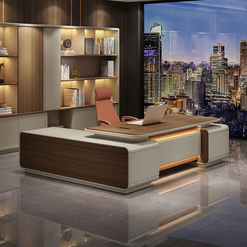 Luxury Corner Executive L-Shaped Desk: