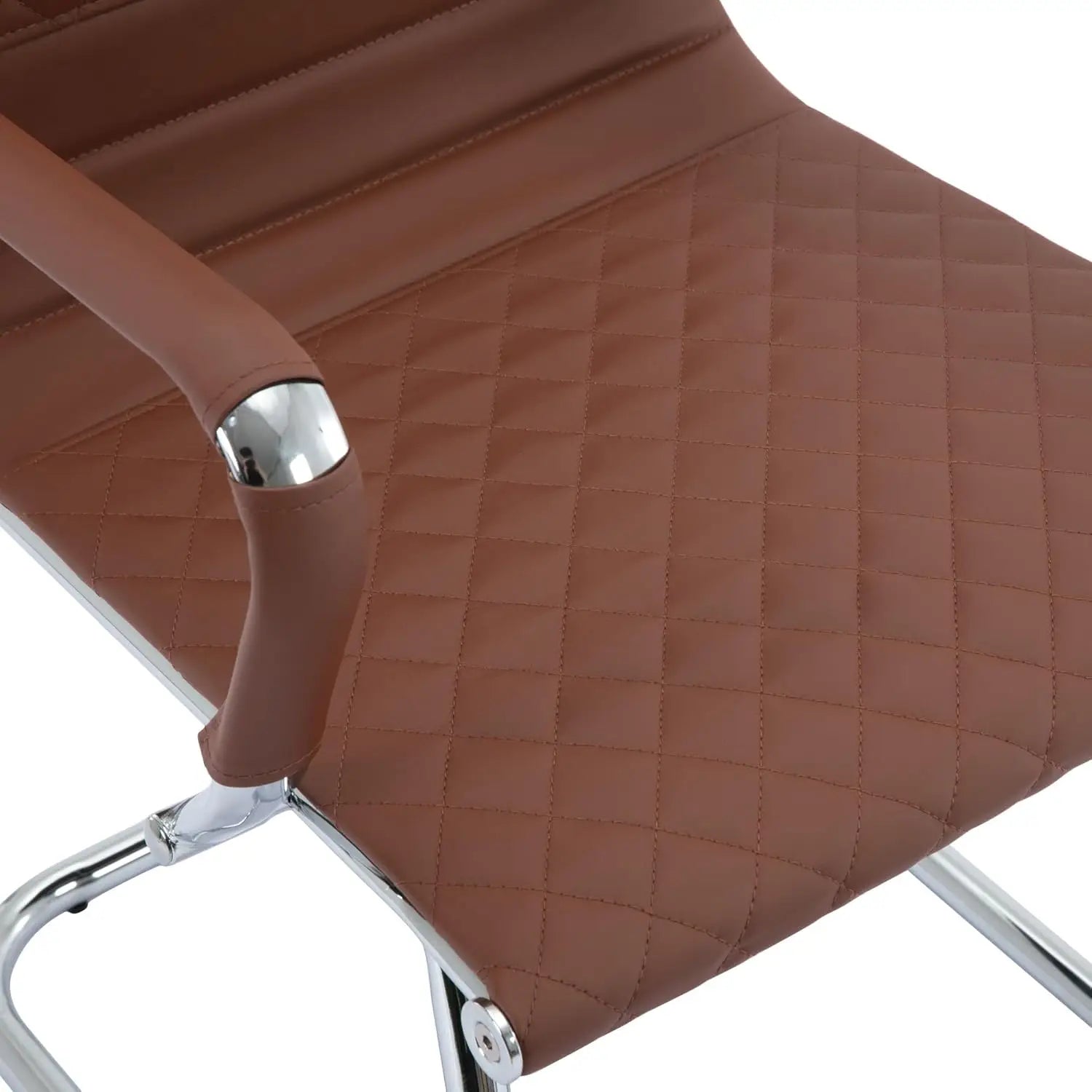 Office Guest Chairs Reception Chairs Waiting Room Chairs Set of 2 Conference Room with Mid Back, Modern PU Leather Desk