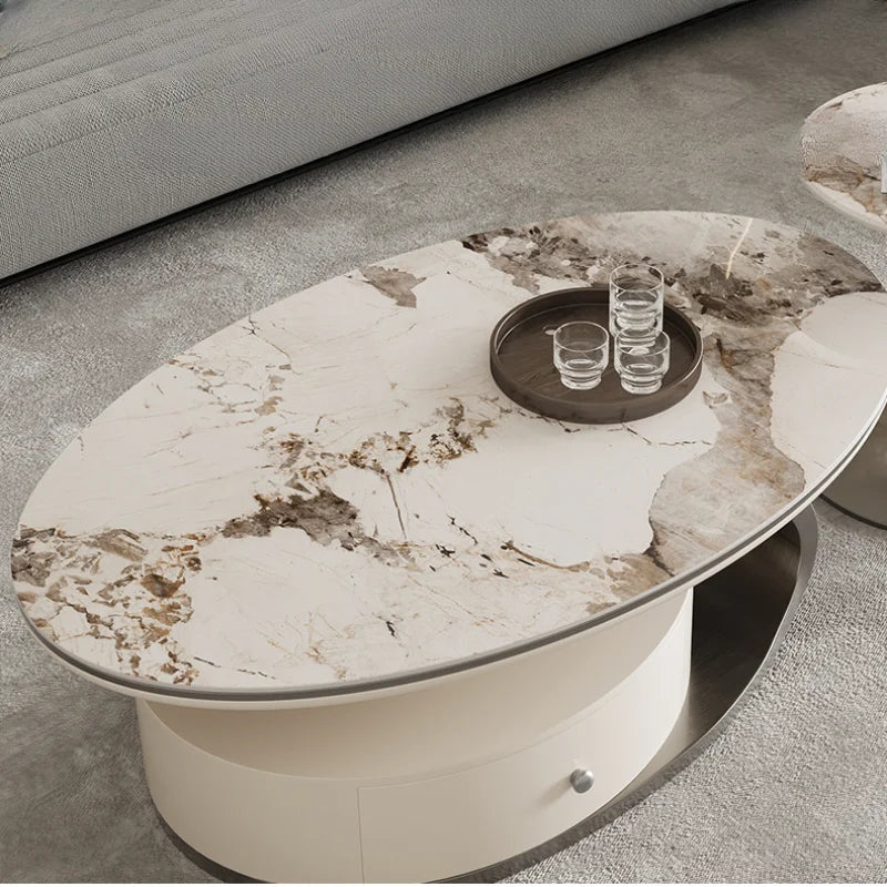 Nordic Living Room Coffee Table with Drawer – Kawaii Modern Design