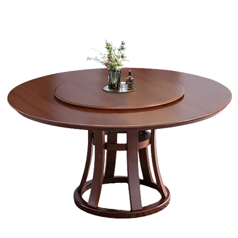 Nordic Modern Round Wooden Dining Table for Home & Kitchen