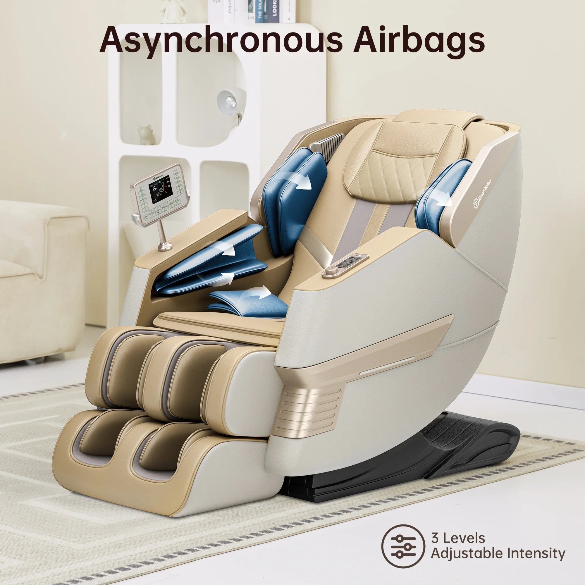 Black Massage Chair – Shiatsu Kneading Massager, Infrared 4D Function with Airbags for Full-Body Relaxation