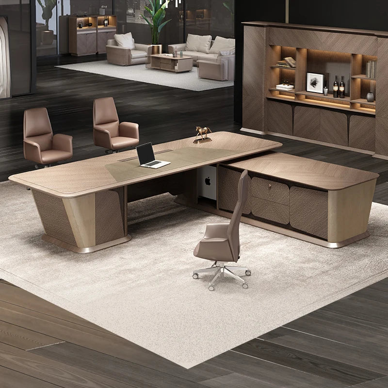 High-End Corner Storage Desk: