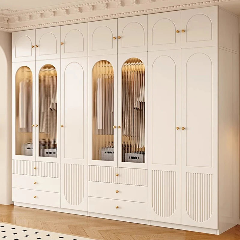 Nordic Solid Wood Wardrobe Small Apartment Storage Simple Wardrobe Household Drawers Szafy Do Sypialni Bedroom Furniture