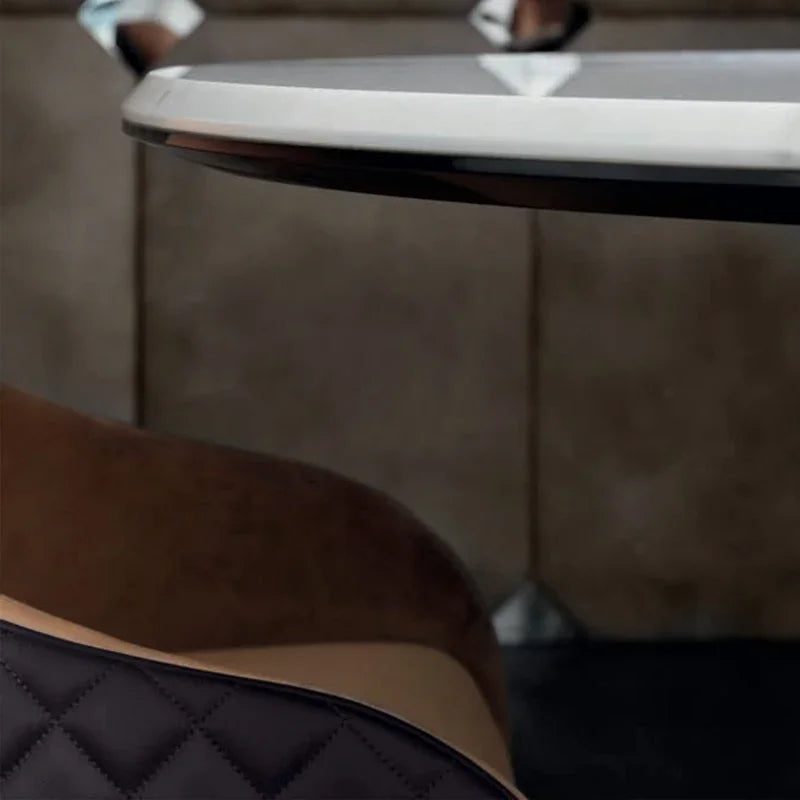 luxury Italian leather dinner dining table and chairs 6 luxury dinning chairs modern marble dining room furniture table set