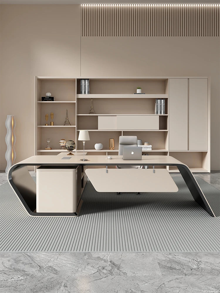 Minimalist Executive Desk: Simple and Professional Design for Home, Study, or Office