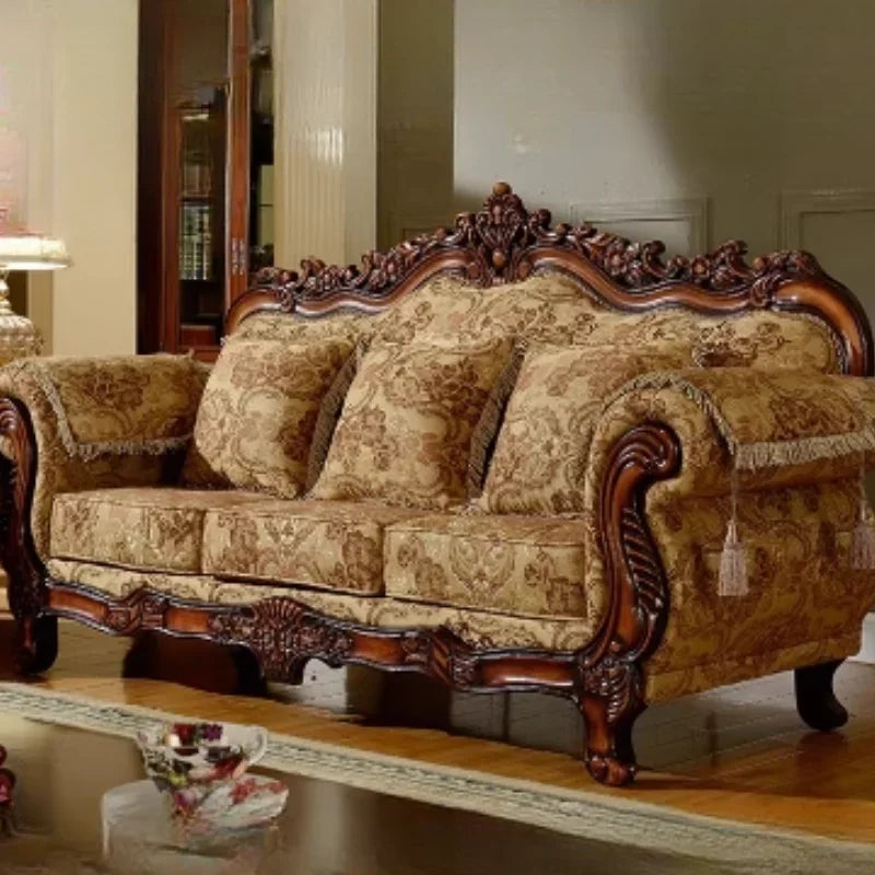 European Modern Luxury Sofas – Wood Armchair and Lazy Daybed