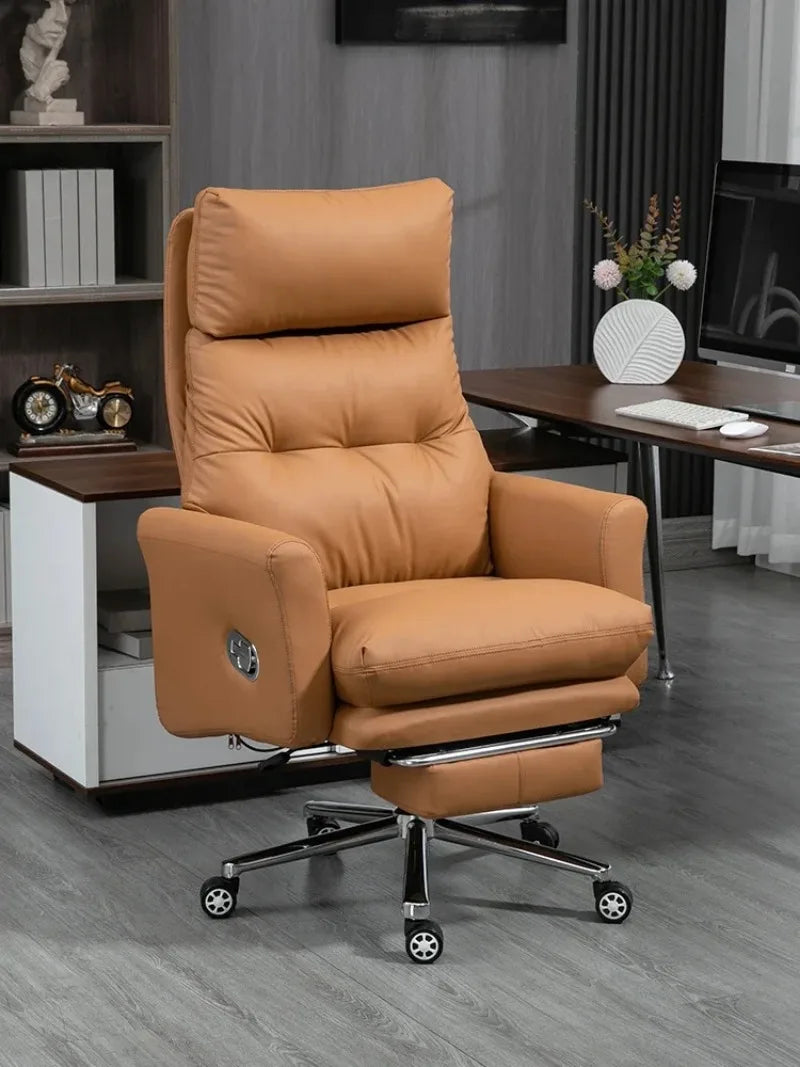 Luxurious Leather Office Chair Commerce Massage Boss Executive Gaming Chair Home Bedroom Sillas De Oficina Office Furniture Girl