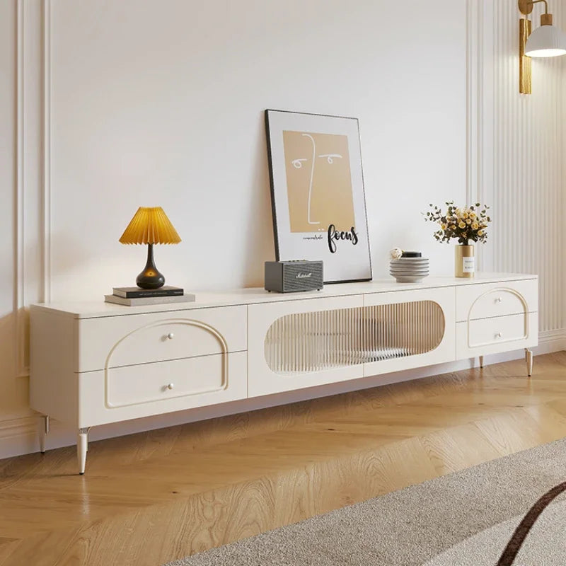 White Cute Nordic Tv Cabinet Doors Living Room Modern Stand Home Tv Cabinet Storage Drawer Mueble Para Televisor House Furniture