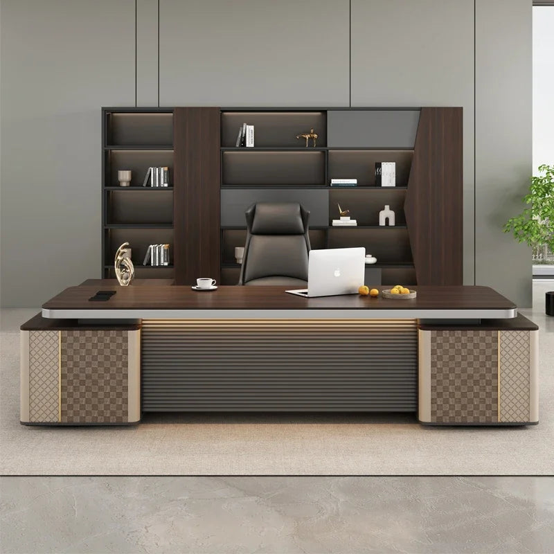 L-Shaped Executive Multifunctional Office Desk