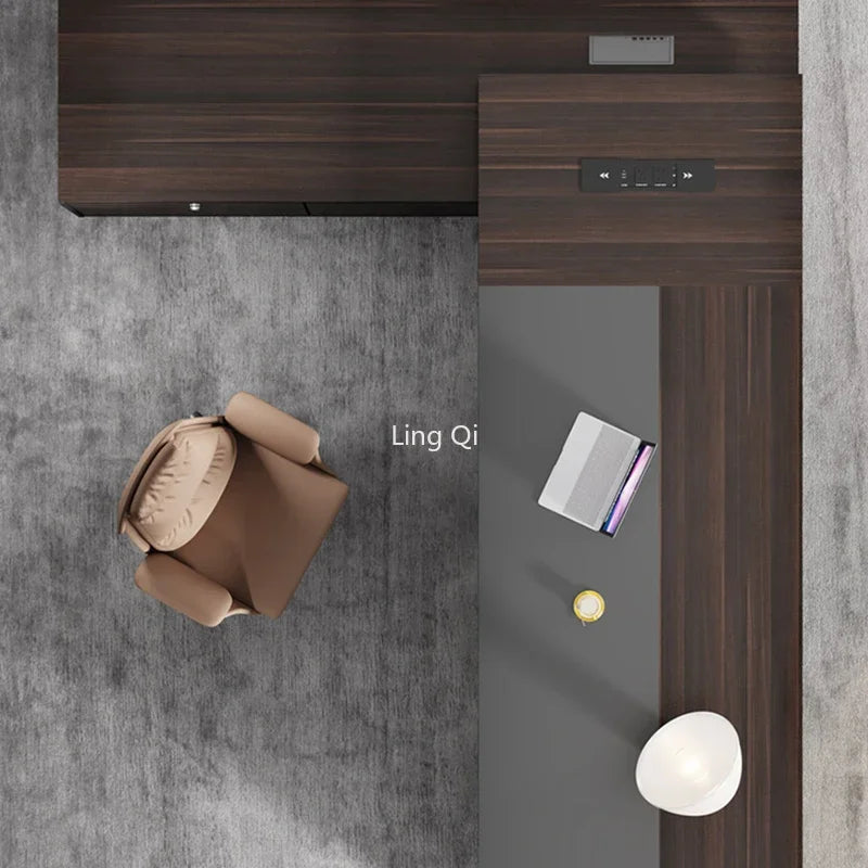 European Luxury L-Shaped Office Desk