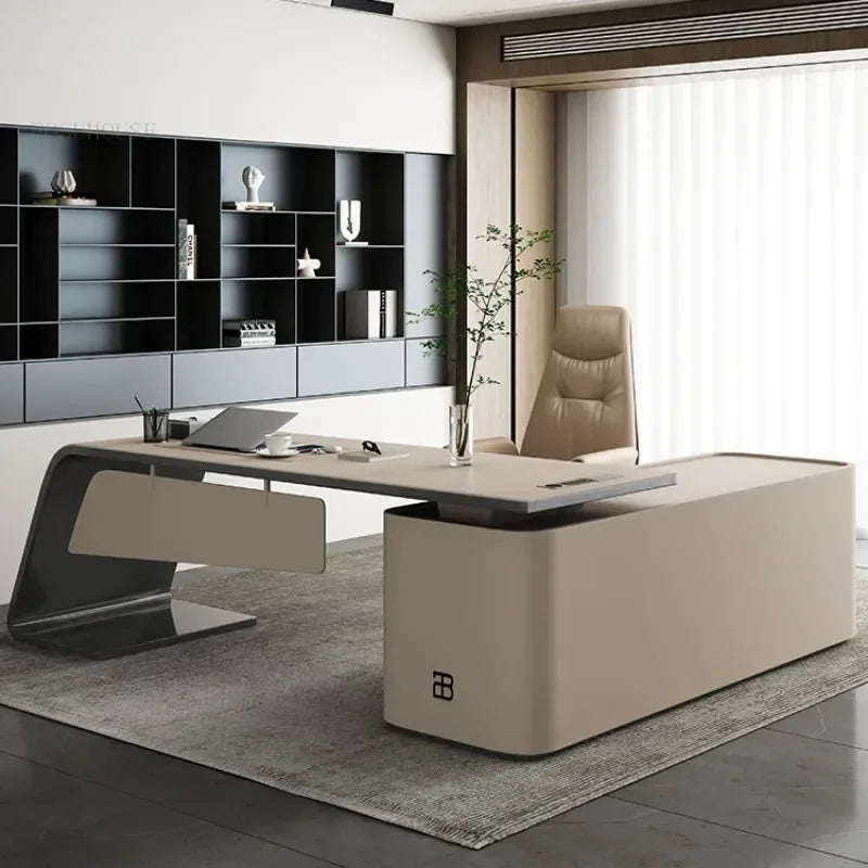 Luxury Boss Office Desks Minimalist Work Desk Corner Executive Table Household Villa Furniture Study Desktop Computer Table H