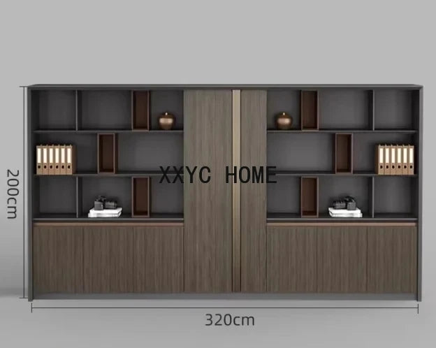 New Office Floor File Data Cabinet Wooden Bookcase File Cbinet Storage Cabinet Background Cabinet