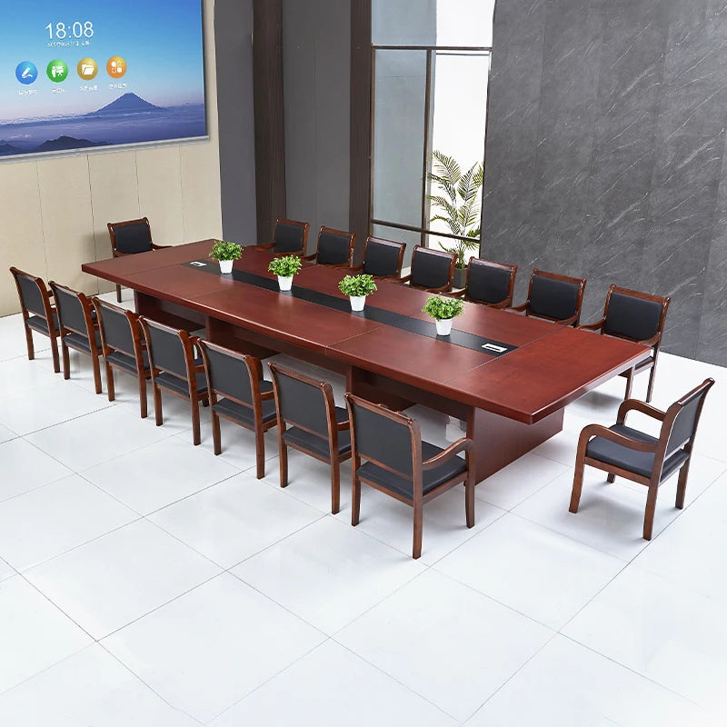 Simple Business Negotiation Table and Chair Combination Rest Area Office Small Conference Table Training Reception Long Table