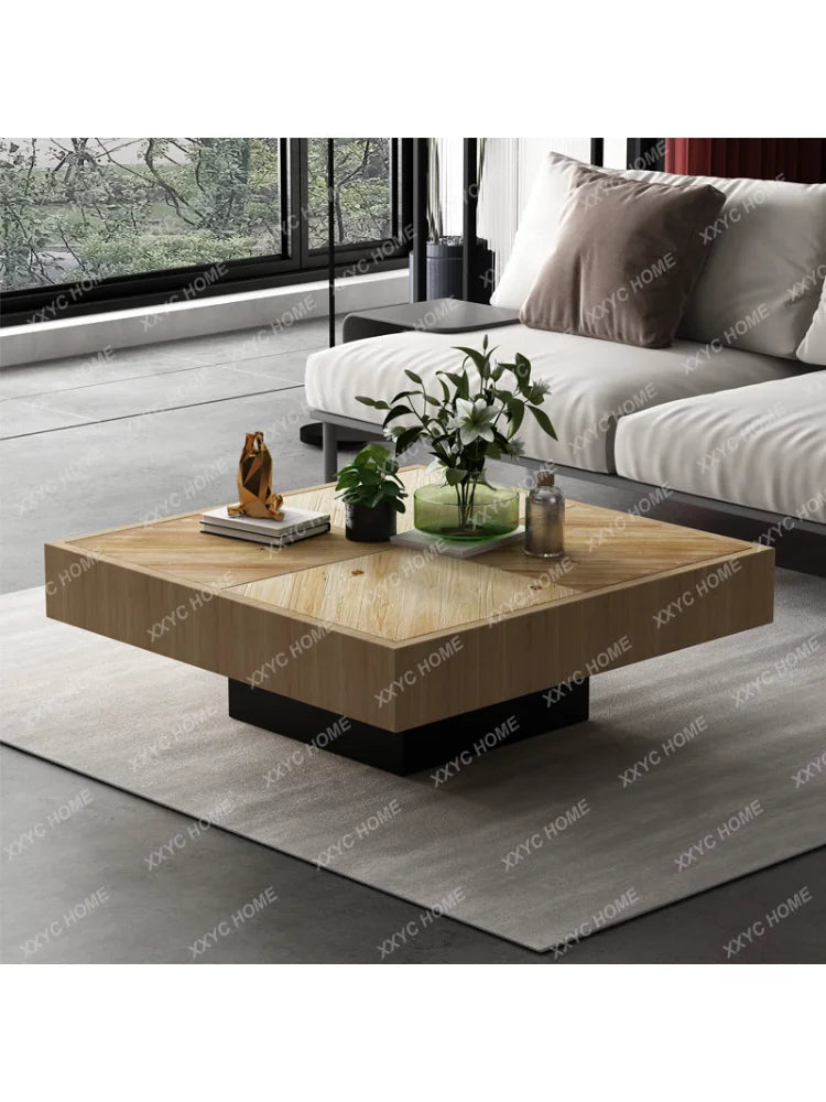 Nordic retro square coffee table